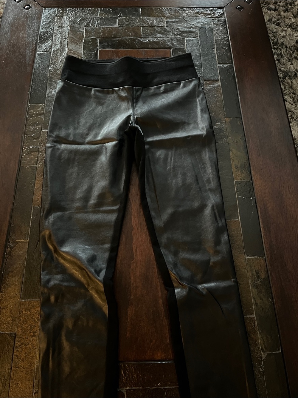 INC International Concepts Black Faux Leather Leggings